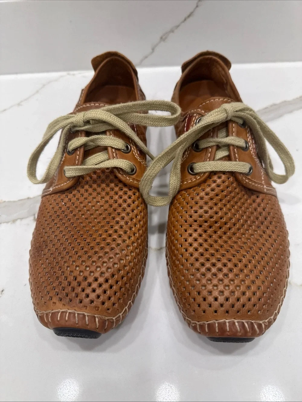 Pikolinos Jerez Brown Perf Walking Shoes Sz 41 7.5-8 US